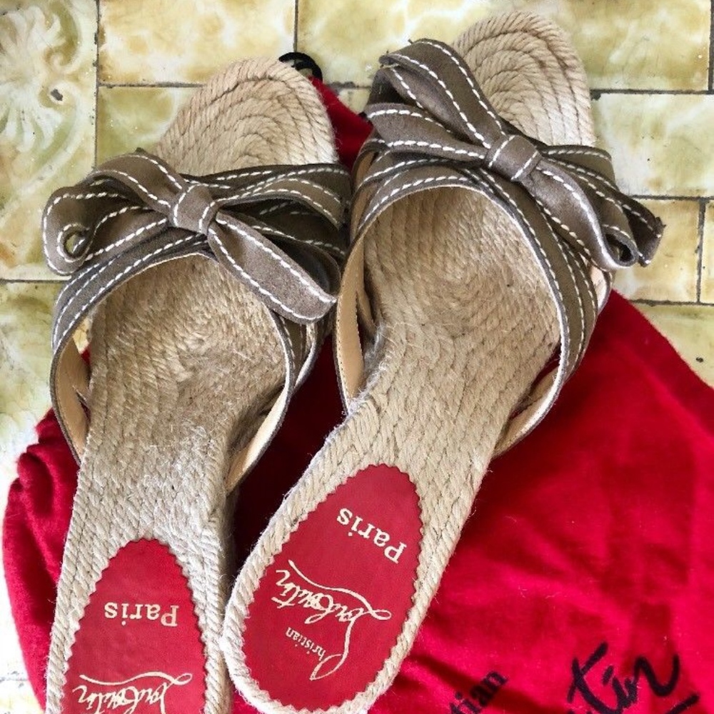 Christian Louboutin Espadrille 'TIBURON' wedges